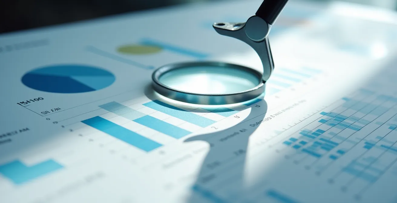 Tableau de bord avec graphiques de performance et indicateurs clés